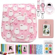 CAIUL Compatible Mini 11 Camera Case Bundle with Album, Filters and Other Accessories for Fujifilm Instax Mini 11 (Pink Sheep, 7 Items)