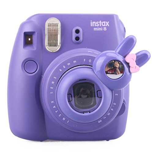  [Fujifilm Instax Mini 7s 8 8+ 9 Selfie Lens] -- CAIUL Rabbit Style Instax Close Up Lens with Self-portrait Mirror For Fujifilm Instax Mini 8 8+ 9 7s Camera and Polaroid PIC-300 (PU