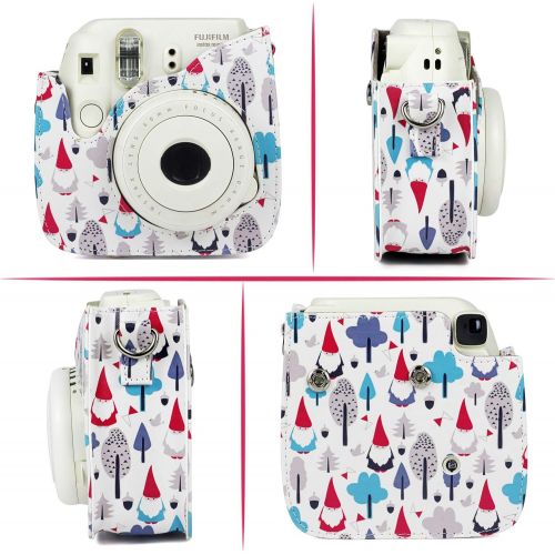  CAIUL Compatible Mini 9 Groovy Camera Case Bag for Fujifilm Instax Mini 8 8+ 9 Camera - Christmas Hat