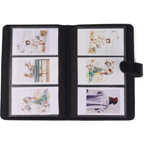  CAIUL Compatible 96 Pockets Mini Wallet Photo Album with PU Leather Cover for Fujifilm Instax Mini 11 9 8 8+ 70 7s 90 25 26 Films (Black)