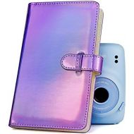 CAIUL Compatible 96 Pockets Mini Wallet Photo Album with PU Leather Cover for Fujifilm Instax Mini 11 9 8 8+ 70 7s 90 25 26 Films (Dazzling)
