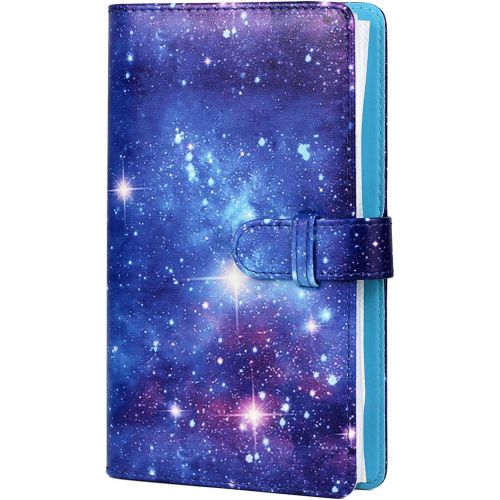  CAIUL Compatible 96 Pockets Mini Wallet Photo Album with PU Leather Cover for Fujifilm Instax Mini 11 9 8 8+ 70 7s 90 25 26 50s Films (Shining Starry)