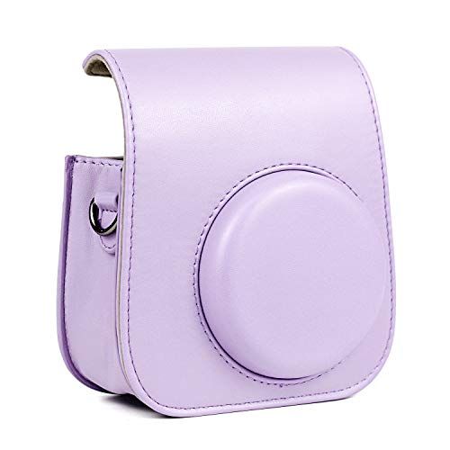  CAIUL Compatible Mini 11 Groovy Camera Case Bag for Fujifilm Instax Mini 11 8 8+ 9 Camera - Purple