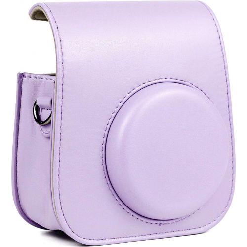  CAIUL Compatible Mini 11 Groovy Camera Case Bag for Fujifilm Instax Mini 11 8 8+ 9 Camera - Purple