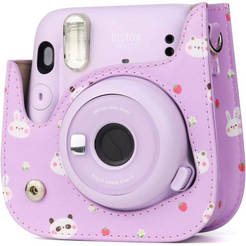  CAIUL Compatible Mini 11 Groovy Camera Case Bag for Fujifilm Instax Mini 11 8 8+ 9 Camera - Fruit Animal