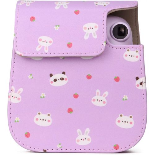  CAIUL Compatible Mini 11 Groovy Camera Case Bag for Fujifilm Instax Mini 11 8 8+ 9 Camera - Fruit Animal