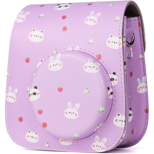  CAIUL Compatible Mini 11 Groovy Camera Case Bag for Fujifilm Instax Mini 11 8 8+ 9 Camera - Fruit Animal