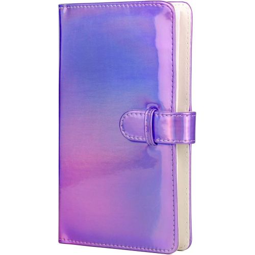  CAIUL Compatible 96 Pockets Mini Wallet Photo Album with PU Leather Cover for Fujifilm Instax Mini 11 9 8 8+ 70 7s 90 25 26 Films (Dazzling)