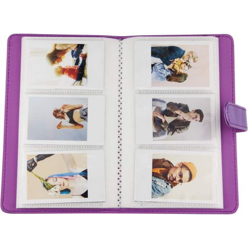  CAIUL Compatible 96 Pockets Mini Wallet Photo Album with PU Leather Cover for Fujifilm Instax Mini 11 9 8 8+ 70 7s 90 25 26 Films (Dazzling)