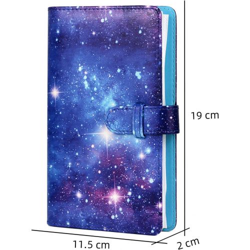  CAIUL Compatible 96 Pockets Mini Wallet Photo Album with PU Leather Cover for Fujifilm Instax Mini 11 9 8 8+ 70 7s 90 25 26 50s Films (Shining Starry)