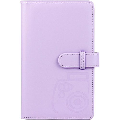  CAIUL Compatible 96 Pockets Mini Wallet Photo Album with PU Leather Cover for Fujifilm Instax Mini 11 9 8 8+ 70 7s 90 25 26 Films (Light Purple)