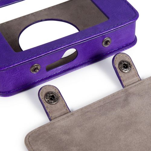  CAIUL Compatible Vintage PU Leather Case Bag for Polaroid Snap Touch Instant Print Digital Camera (Purple)