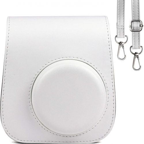  CAIUL Compatible Mini 11 Groovy Camera Case Bag for Fujifilm Instax Mini 11 8 8+ 9 Camera - White