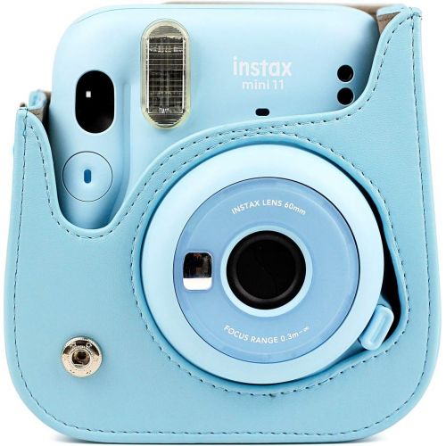  CAIUL Compatible Mini 11 Groovy Camera Case Bag for Fujifilm Instax Mini 11 8 8+ 9 Camera - Blue