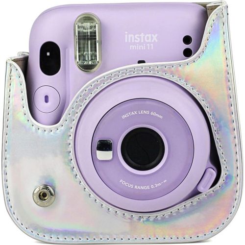  CAIUL Compatible Mini 11 Groovy Camera Case Bag for Fujifilm Instax Mini 11 8 8+ 9 Camera - Symphony Silver