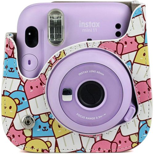  CAIUL Compatible Mini 11 Groovy Camera Case Bag for Fujifilm Instax Mini 11 8 8+ 9 Camera - Animal Cream