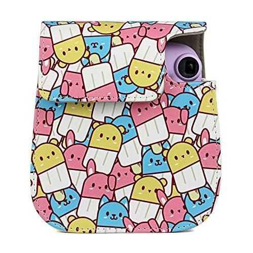  CAIUL Compatible Mini 11 Groovy Camera Case Bag for Fujifilm Instax Mini 11 8 8+ 9 Camera - Animal Cream