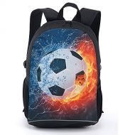 CAIWEI CARBEEN 17 Inch Soccer Ball Backpack School Bag
