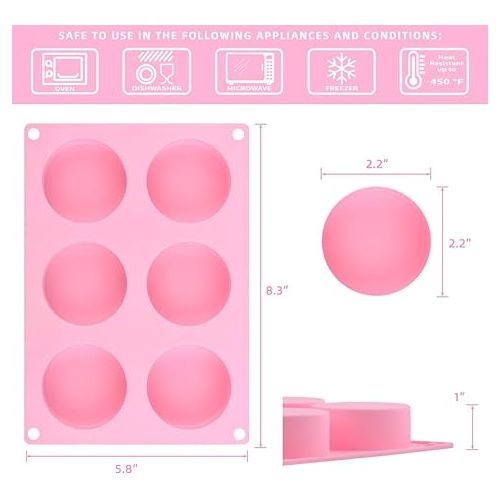  Silicone Cookie Molds Round Cylinder Chocolate Cover Mold (3, Multi)