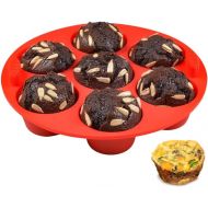CAKETIME Silicone Air Fryer Muffin Pans 7 Cavities Silicone Baking Mold 1-Pack