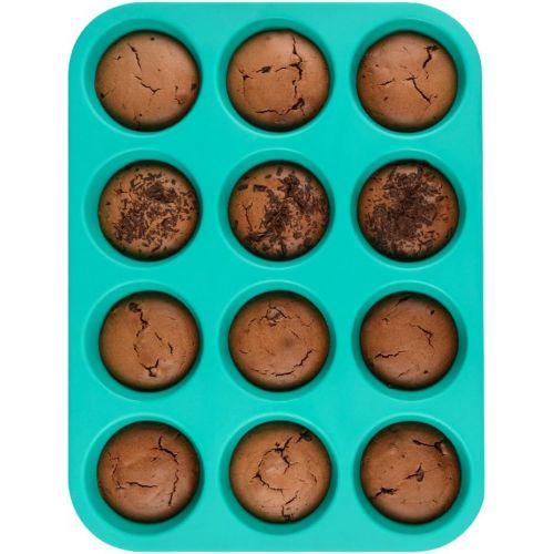  [아마존베스트]CAKETIME Silicone Muffin Pan Cupcake Set - Mini 24 Cups and Regular 12 Cups Muffin Tin, Nonstick BPA Free Food Grade Silicone Molds with 12 Silicone Baking Cups