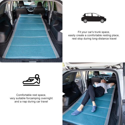  CALFOLLOW Floor Mattress Bed Car Mattress Portable Single Sleeping Mat for Outdoor Camping with Pillow and Storage Bag, Lightweight and Convenient Memory Foam Folding Bed