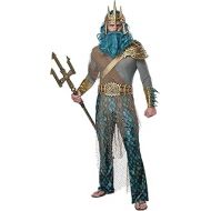 CALIFORNIA COSTUME COLLECTIONS God of The Sea Poseidon Mens Costume Medium 40-42 Blue