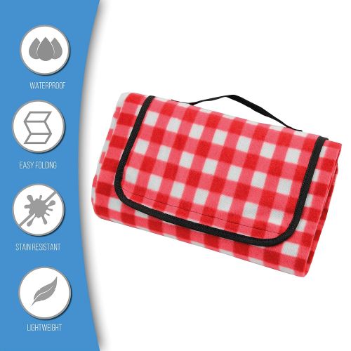  CALIFORNIA PICNIC Large Picnic Blanket | Oversized Beach Blanket Sand Proof | Outdoor Accessory for Handy Waterproof Stadium Mat | Water-Resistant Layer Outdoor Picnics | Great for Camping on Grass