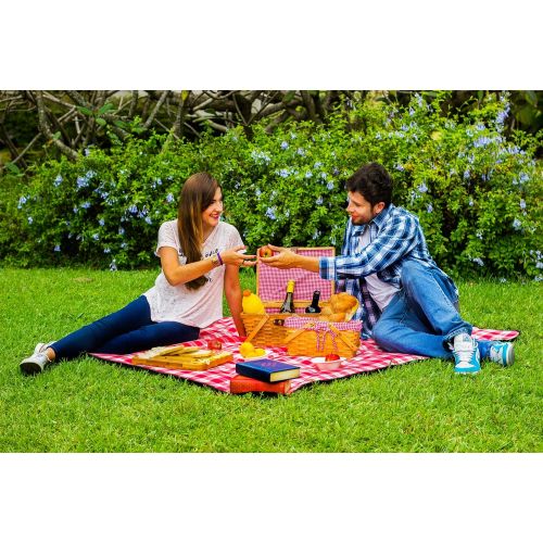  CALIFORNIA PICNIC Picnic Blanket Waterproof Extra Large | Beach Blanket Sand Proof Oversized Waterproof | Great Festival Blanket and Picnic Mat | Water Resistant Heavy Duty Wet Lawn Blanket Backing