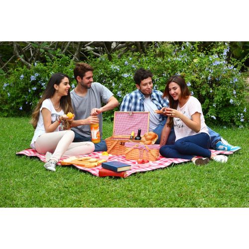  CALIFORNIA PICNIC Picnic Blanket Waterproof Extra Large | Beach Blanket Sand Proof Oversized Waterproof | Great Festival Blanket and Picnic Mat | Water Resistant Heavy Duty Wet Lawn Blanket Backing