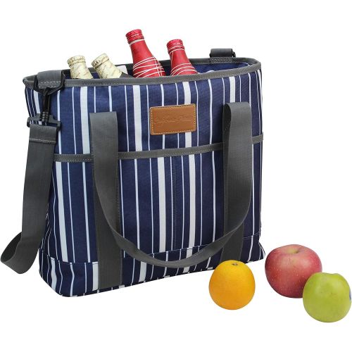  CALIFORNIA PICNIC Insulated Tote Bag | Picnic Insulated Lunch Bag Carrier | Excellent Insulated Cooler Zipper Tote Bag for Women/Men | Travel and Snack Bag | Yoga Mat Bags | Corporate Gifts | Therma