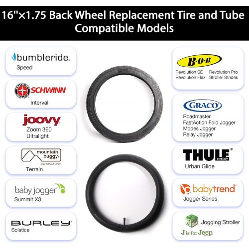  CALPALMY Tires and Tubes for BoB Revolution SE/Pro/Flex and Duallie - Made from BPA/Latex Free Premium Quality Butyl Rubber