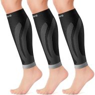 CAMBIVO 3 Pairs Calf Compression Sleeve for Women Men, Leg Support for Shin Splints