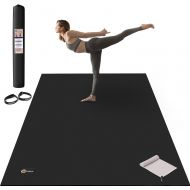 CAMBIVO Large Yoga Mat, Wide Exercise Mat 6x 4x 8 mm (72x 48) Extra Thick Non Slip Workout Mat for Pilates Stretching Home Workout Gym, Use Without Shoes