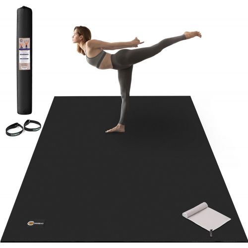 CAMBIVO Large Yoga Mat, Wide Exercise Mat 6x 4x 8 mm (72x 48) Extra Thick Non Slip Workout Mat for Pilates Stretching Home Workout Gym, Use Without Shoes