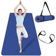 [아마존베스트]Cambivo Non-Slip Yoga Mat, Extra-Wide (183 cm x 81 cm x 6 mm), TPE Fitness Mat for Sports, Yoga, Pilates, Gymnastics, Workouts