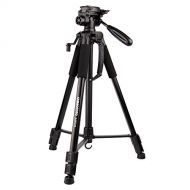 CAMBOFOTO 62”Camera Tripod Stand with Carry Bag,Aluminum Portable Lightweight Travel Tripod for Canon Nikon Sony DSLR SLR Cameras for Live Streaming, Work, Vlogging