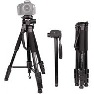 CAMBOFOTO Camera Tripod 70”/176.5cm 2-in-1 Monopod, Aluminum Travel Lightweight Tripod with Tripod Bag,Outdoor Travel Tripod for SLR DSLR Canon Nikon Sony DV Video