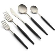 CAMBRIDGE Silversmiths Sojourn Black Satin 20-Piece Flatware Set, Service for 4