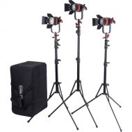 CAME-TV Boltzen Q-55S 55W Bi-Color LED Fresnel 3-Light Kit with Stands