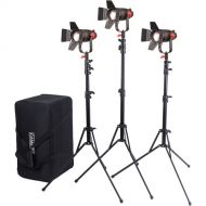 CAME-TV Boltzen B30 Bi-Color Fresnel 30W 3-Light Kit with Stands