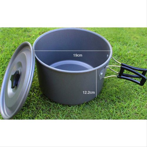  CAMEAGLE Camping Tableware Outdoor Portable Camping Cooking Utensils Non Stick Cookware Picnic Pot Pan Set Tableware for Trekking,Hiking,Backpacking Tourist Equipment Cooking Utens