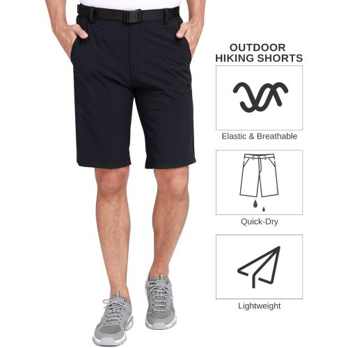  [아마존 핫딜]  [아마존핫딜]CAMEL+CROWN CAMEL CROWN Quick Dry Hiking Shorts Men Stretch Lightweight Elastic Waist Casual Cargo Golf Shorts with Pocket 12 Inseam