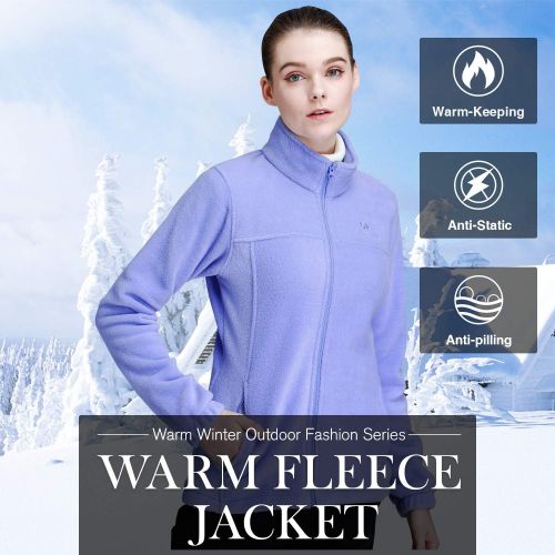  [아마존 핫딜] [아마존핫딜]CAMEL+CROWN CAMEL CROWN Women Full Zip Fleece Jackets with Pockets Soft Polar Fleece Coat Jacket Sweater for Spring Outdoor