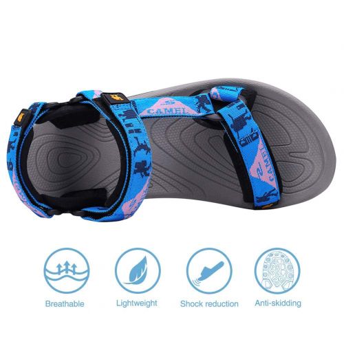  [아마존 핫딜]  [아마존핫딜]CAMEL CROWN Sandalen Damen Sport Sandalen Flach Trekking & Wandersandalen Strand Sandalen rutschfest Verschleissfest Strandschuhe Sport-& Outdoor Sandalen