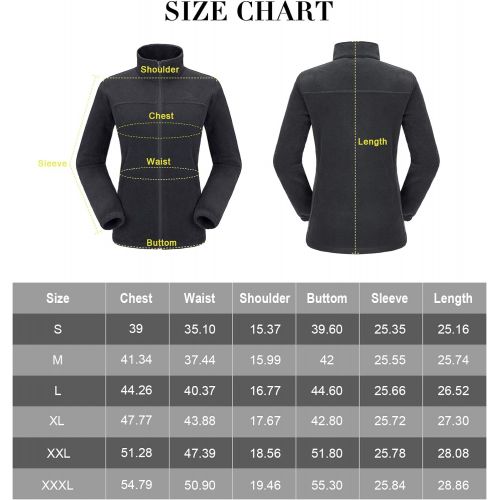  CAMEL CROWN Women Full Zip Fleece Jackets with Pockets Soft Polar Fleece Coat Jacket Sweater for Spring Outdoor