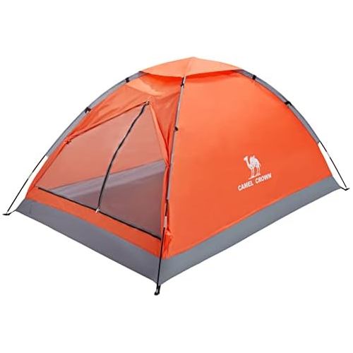  CAMEL CROWN 2 Person Camping Tent with Removable Rain Fly, Easy Setup Outdoor Tents Water Resistant Lightweight Portable for Family Backpacking Camping Hiking Traveling