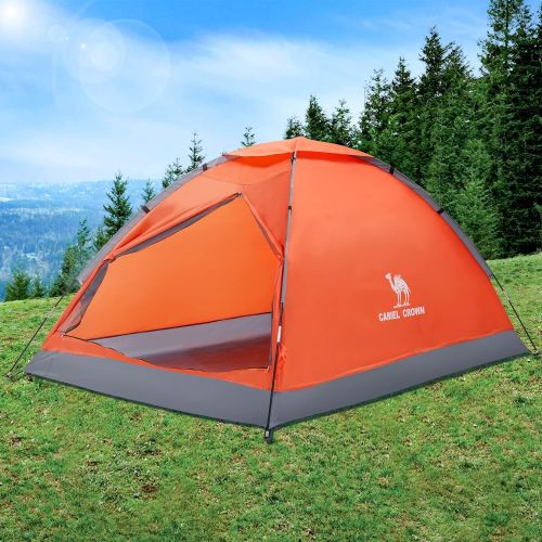  CAMEL CROWN 2 Person Camping Tent with Removable Rain Fly, Easy Setup Outdoor Tents Water Resistant Lightweight Portable for Family Backpacking Camping Hiking Traveling