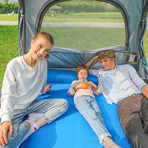  CAMEL CROWN 3/4 Person Pop Up Tent Portable Instant Tent with 3 Doors and 4 Windows Setup in 60 Seconds for Outdoor Camping/Glamping