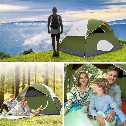  CAMEL CROWN 3/4/5 Person Camping Dome Tent, Waterproof,Spacious, Lightweight Portable Backpacking Tent for Outdoor Camping/Hiking